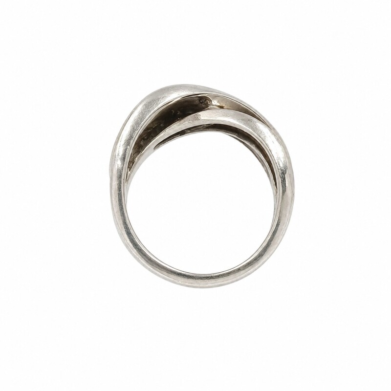 Anillo Cruzado - Plata y oro - Sin piedra - AN4739 conpiedra