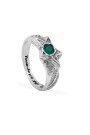 Green Calda Ring Plata