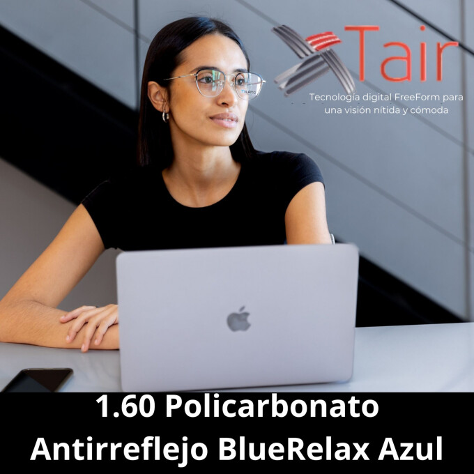 Multifocales Tair Mobile Max 1.60 Policarbonato Antirreflejo BlueRelax Azul