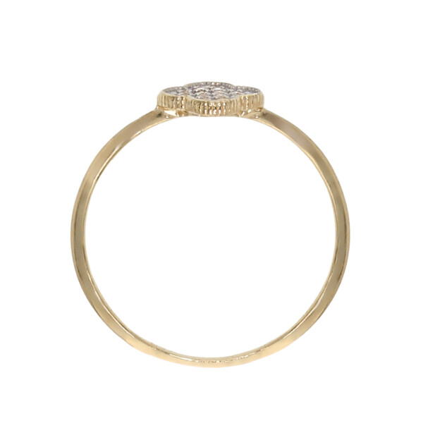 Anillo Trébol Sutil en Oro 18k con circonias Anillo Trébol Sutil en Oro 18k con circonias