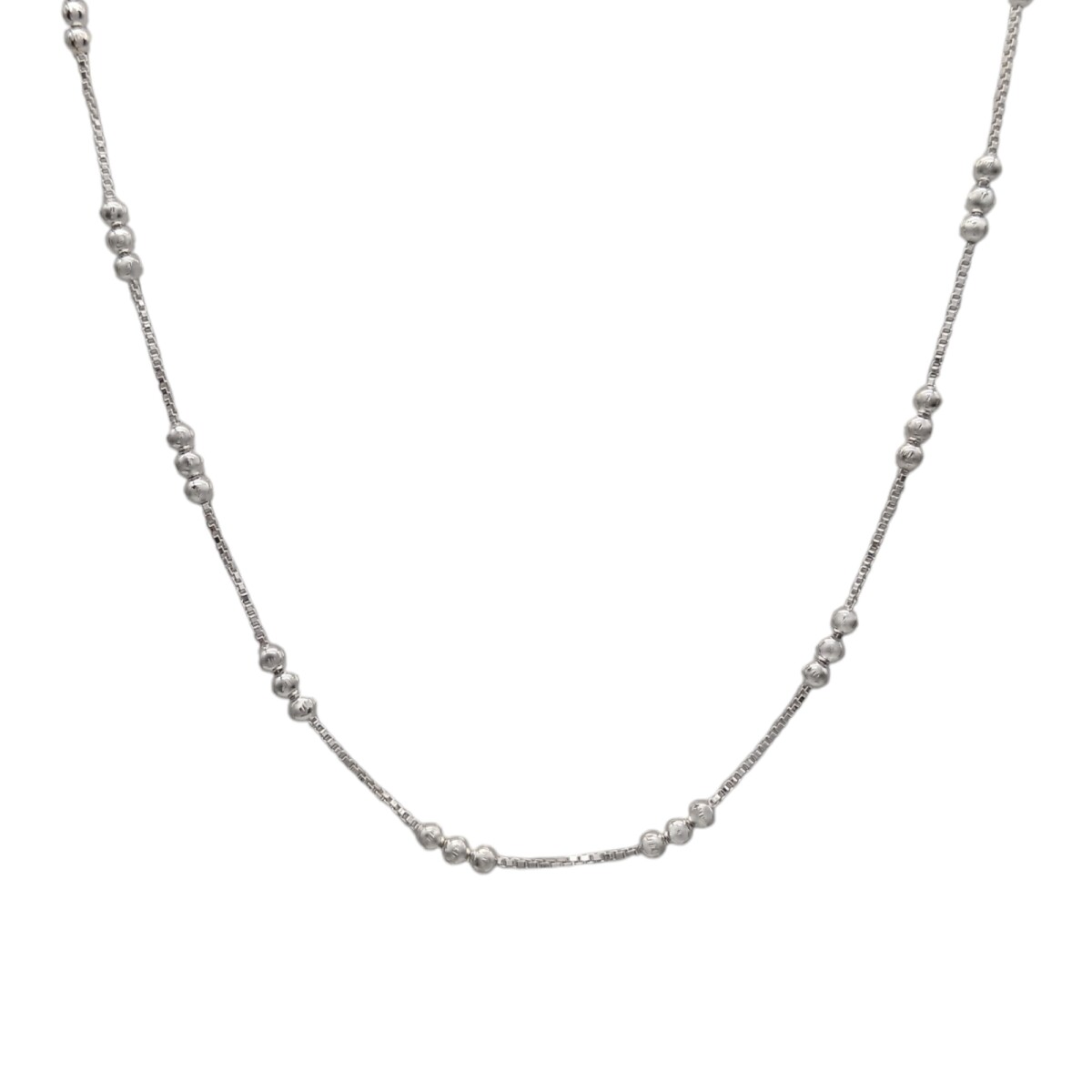 Cadena Bolitas-Plata 925-Sin Piedra-CD3137 - sinpiedra 