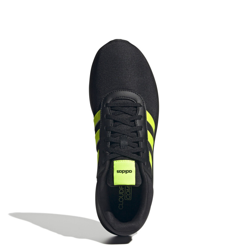 Championes de Hombre Adidas Lite Racer 4.0 Negro - Amarillo Limon