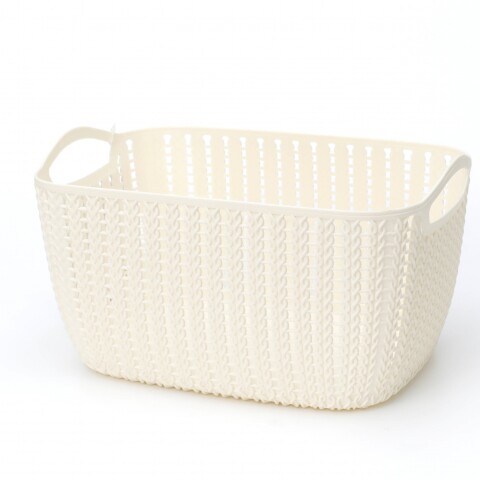 CESTA DE ALMACENAMIENTO TEJIDA EN IMITACIÓN DE RATÁN (BEIGE/M) CESTA DE ALMACENAMIENTO TEJIDA EN IMITACIÓN DE RATÁN (BEIGE/M)