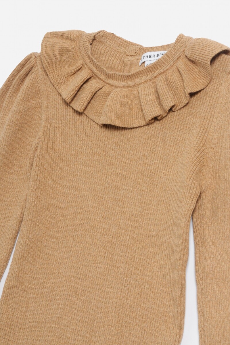 Sweater con volado TOSTADO