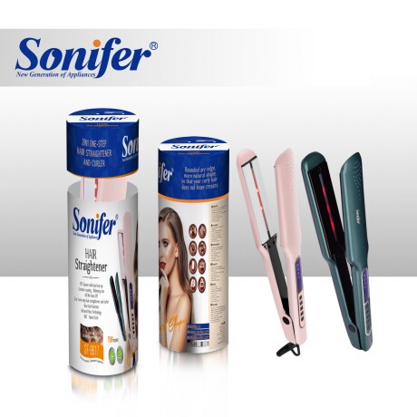 Planchita Sonifer Sf-9517 2 En 1 Alisador Y RizadoR Rosa soft