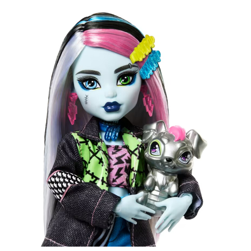 Muñeca Frankie Stein de Monster High con mascota Watzie Muñeca Frankie Stein de Monster High con mascota Watzie