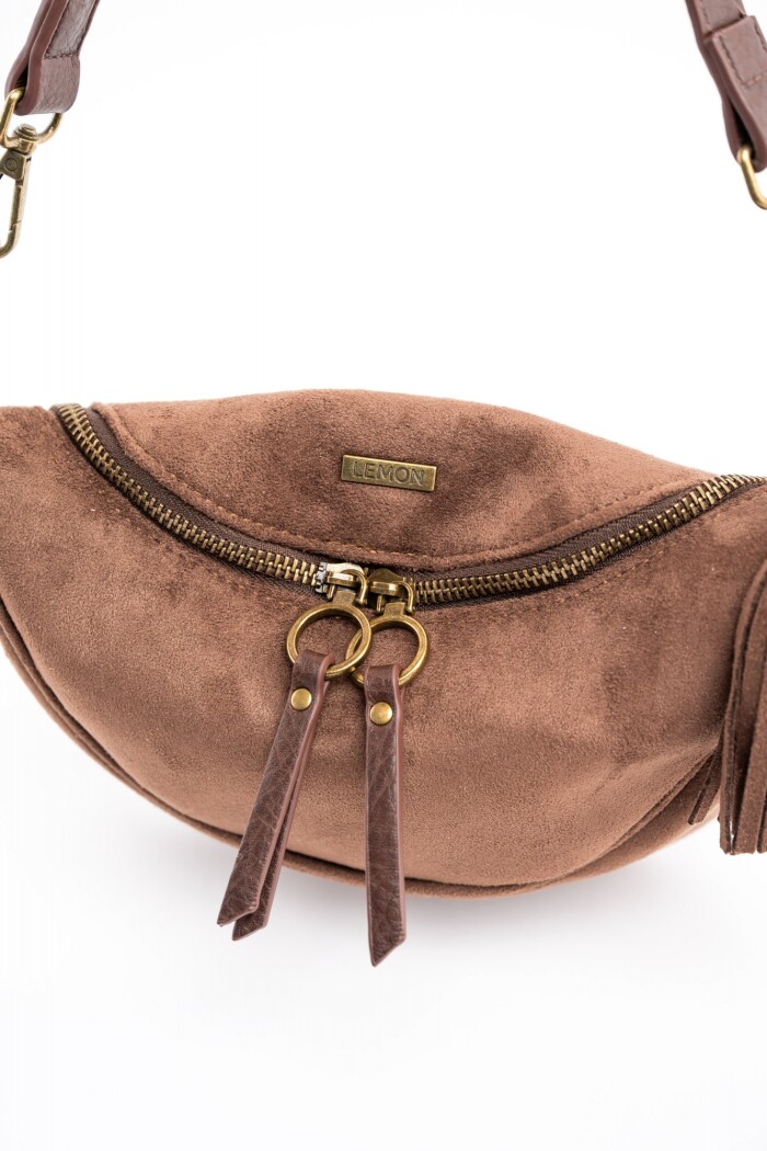 Cartera Gamuza Vegana Chocolate