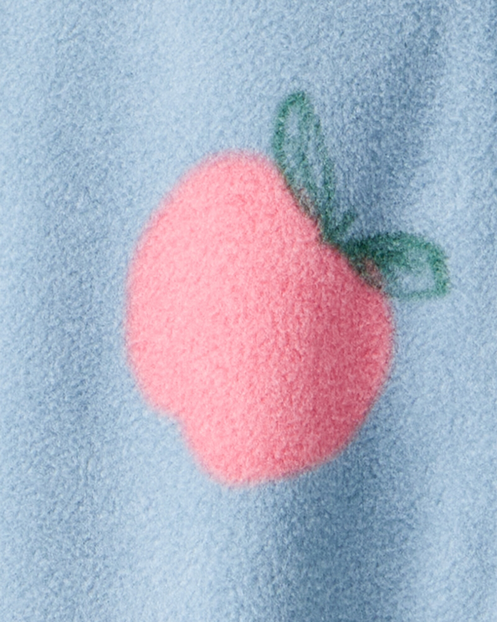 Pijama una pieza de micropolar, con pie, diseño manzanas Sin color