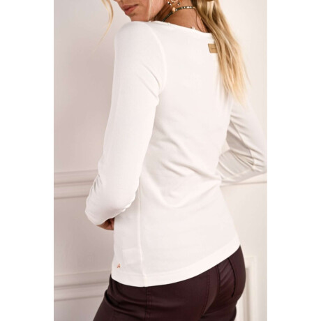 Remera Algodon Elastano Blanco