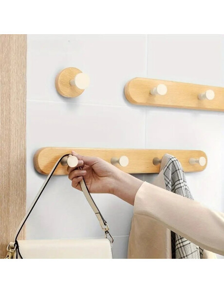 PERCHERO DE PARED 33x5CM 4 COLGADORES BAMBOO NATURAL/BCO PERCHERO DE PARED 33x5CM 4 COLGADORES BAMBOO NATURAL/BCO