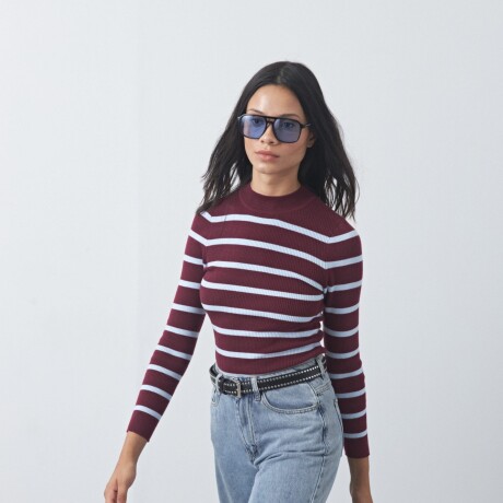 POLERA TRINAS Bordó