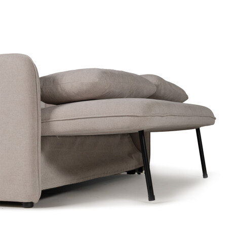 Sofá Cama Spazio - Tela Microfibra 153 (Greige)