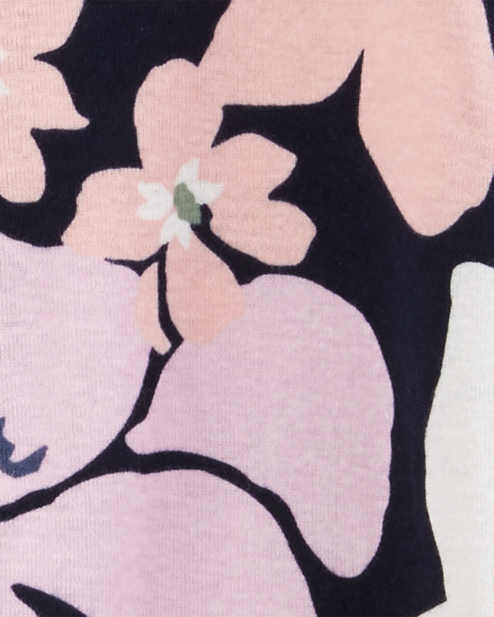 Pijama una pieza de algodón, diseño floral Sin color