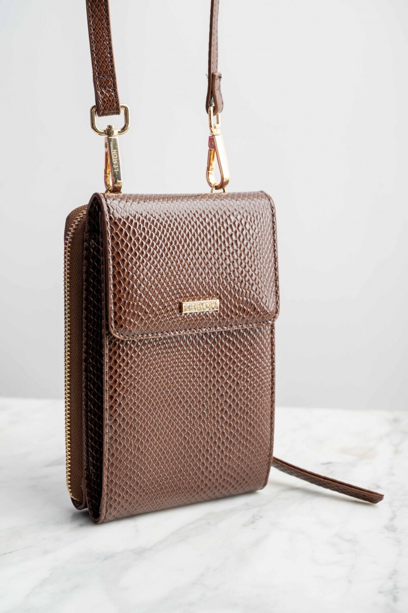 Porta Celular Combinado Marrón