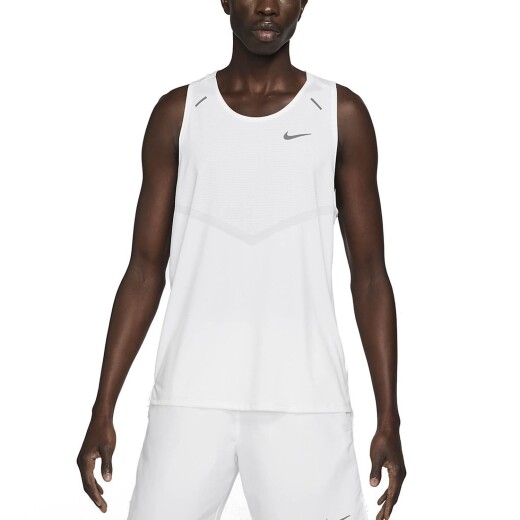 Musculosa Nike Running Hombre Df Rise 365 Tank White/(Reflective Silv) S/C