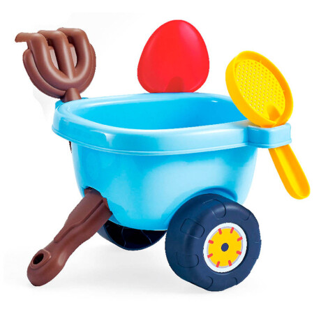 Auto Buggy Andador C/trailer Encastre + Accesorios Celeste