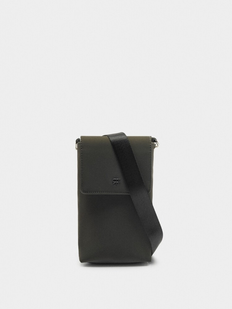 Bolsa Para Móvil Con Textura Suave negro