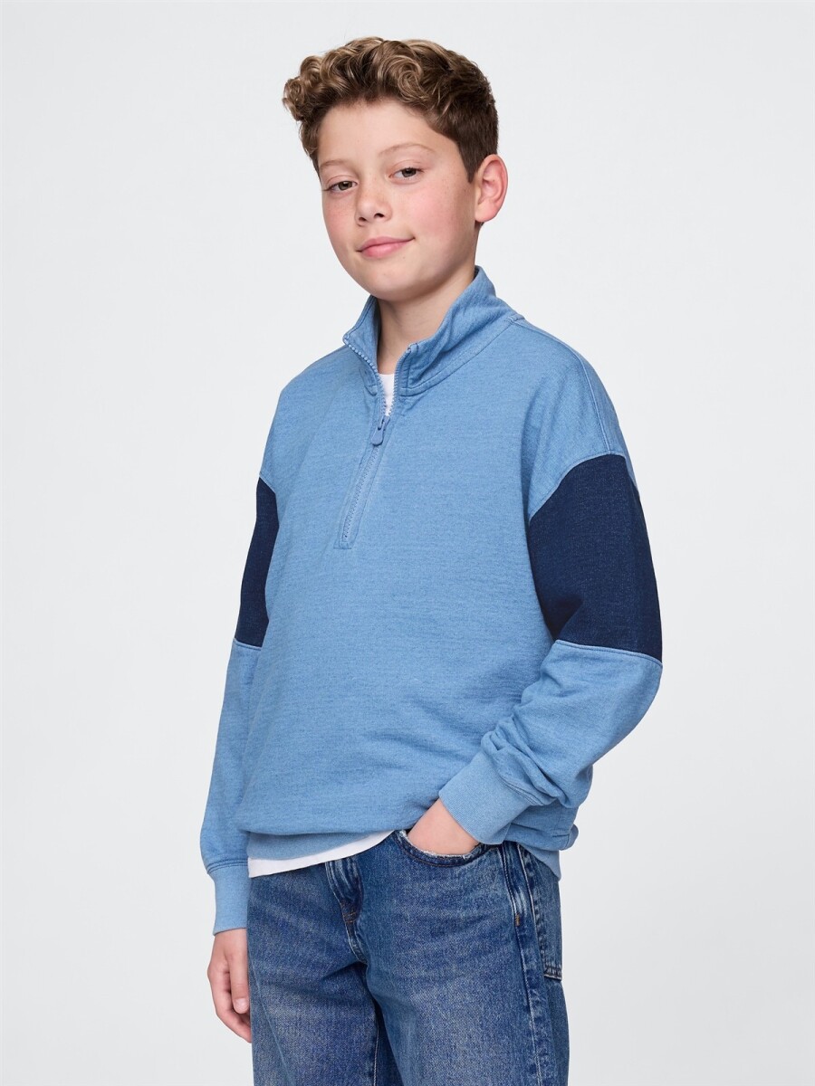Buzo Medio Cierre Niño - Light Indigo 1 