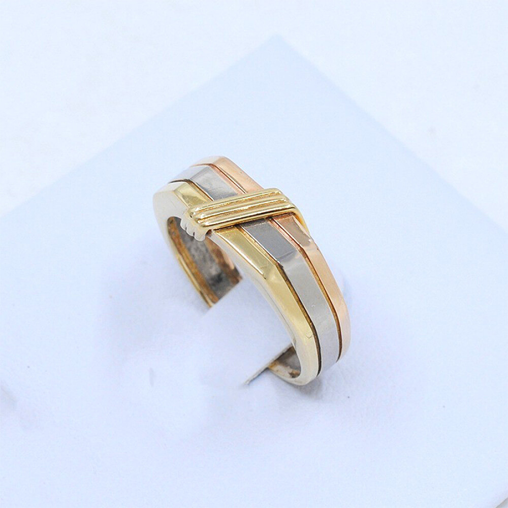 Anillo En Oro 18K De 2 Colores Anillo En Oro 18K De 2 Colores