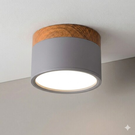 Spot plafón led circular pequeño nórdico 8w GRIS