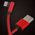 Cable Datos Usb A Tipo C Super Reforzado Lateral Marvo Variante Color Rojo