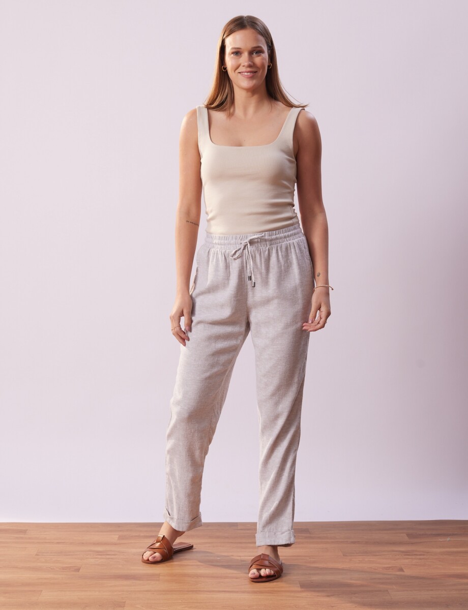 Pantalon Lino - Gris 