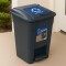 Tarro de residuos con ruedas pedal 60 lts AZUL