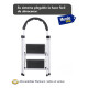 Escalera De Aluminio Tijera 2 Escalones Antideslizante Negro
