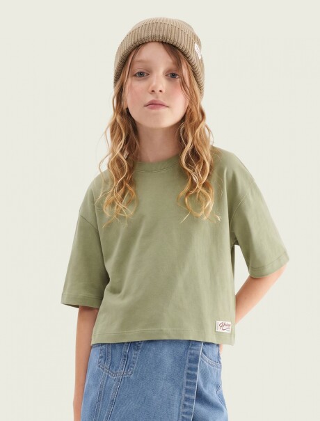 BLUSA EXTRAGRANDE EN TEJIDO DE PUNTO VERDE