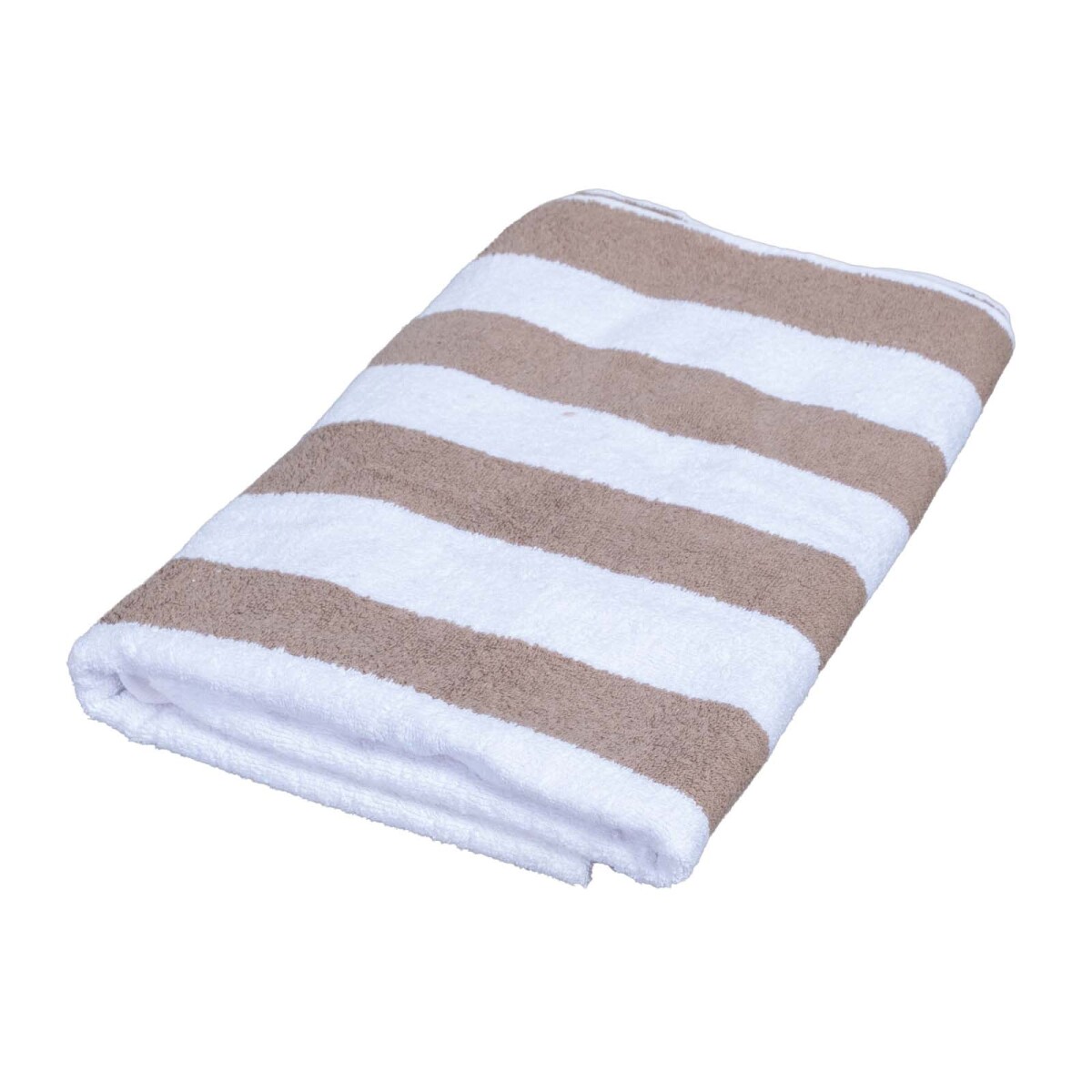 TOALLA DE PLAYA/PISCINA - ALGODON BLANCO STRIPES BLANCO BEIGE 