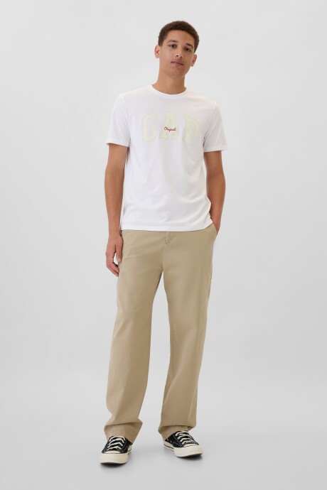 Remera Logo Gap Manga Corta Hombre Optic White 1
