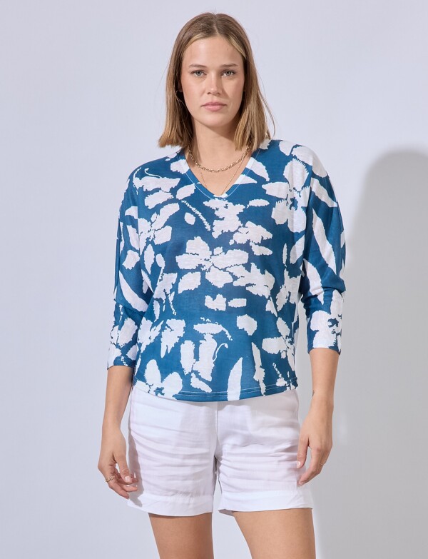 Blusa Tejido Printed PETROLEO