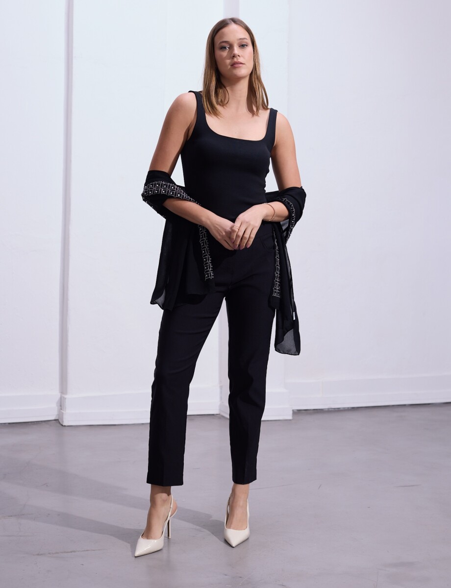 Pashmina Noche - Negro/plateado 