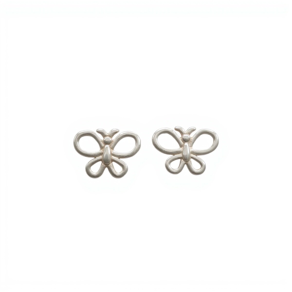 Caravanas Mariposa-Plata 925-Sin piedra-CA3477 - sinpiedra 
