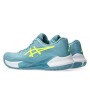 GEL Challenger 14 Clay - Mujer Gris Blue/safety Yellow