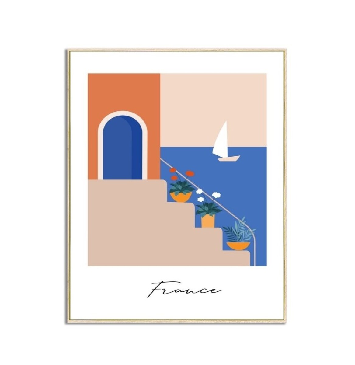 Cuadro Canvas France con Marco 40 x 50 cm 