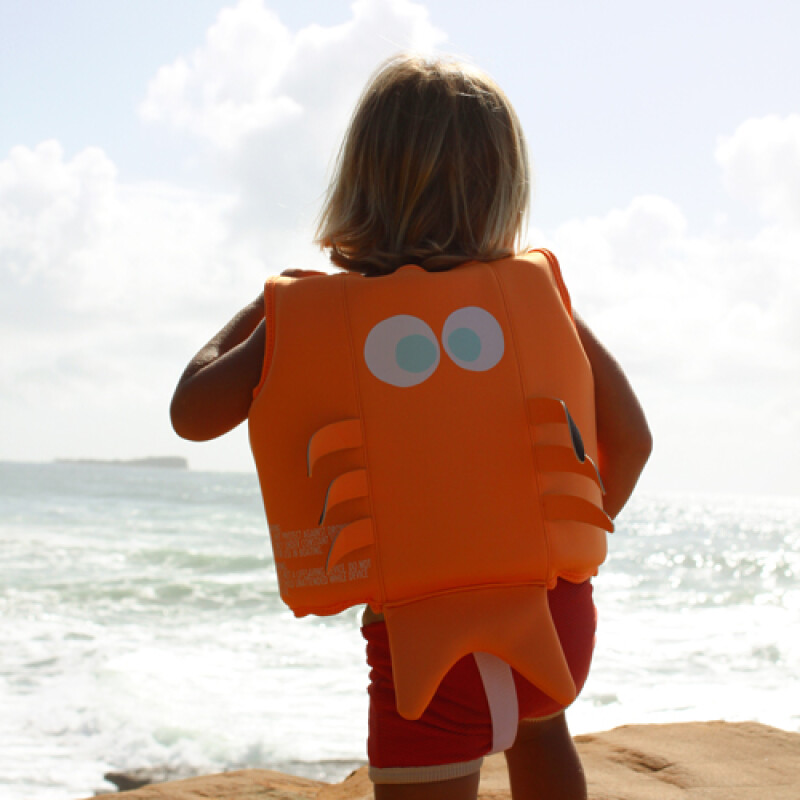 CHALECO Chaleco Salvavidas 3-6 Ocean Modelo Sonny The Sea Creature Neon Orange