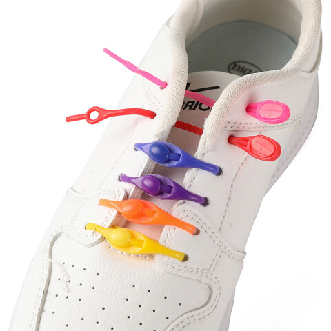 Cordones Silicona Elásticos Zapatos Championes 12 Uni Variante Colores