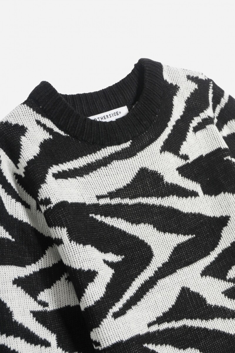 Sweater estampado NEGRO