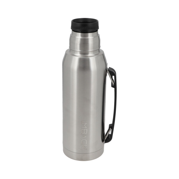 Set Termo de Acero Inoxidable Doble Capa y Doble Pico de 1 litro Color Plata + Mate + Bombilla Set Termo de Acero Inoxidable Doble Capa y Doble Pico de 1 litro Color Plata + Mate + Bombilla