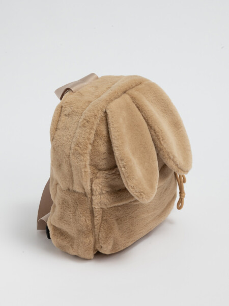 Mochila sherpa orejas Orejas Beige
