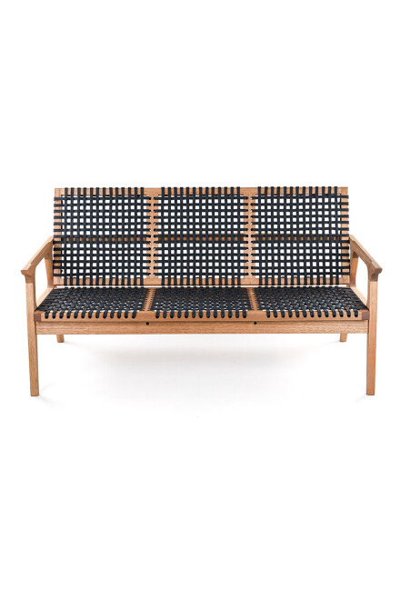 TRACO SOFA SOFA TRACO 3 LUGARES CUERDA NEGRA 155x72x84CM JATOBA