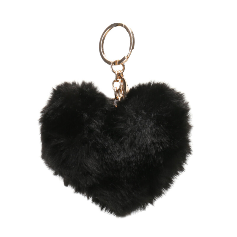 Llavero Miss Carol Con Forma Corazon Negro