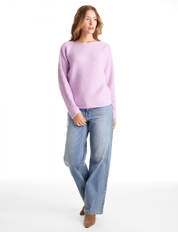 Buzo Ribs Dolman LAVANDA