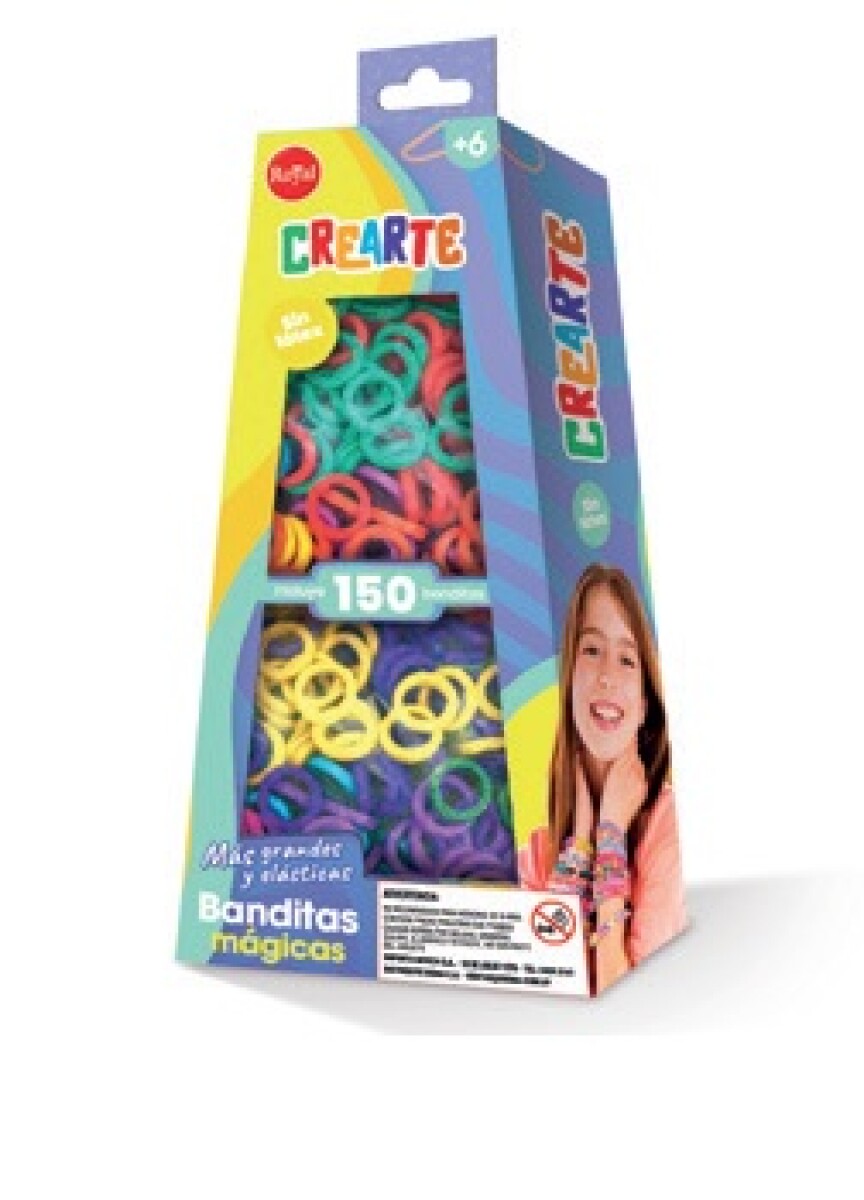 Set Banditas Elasticas Crearte Grandes 150 piezas Royal 