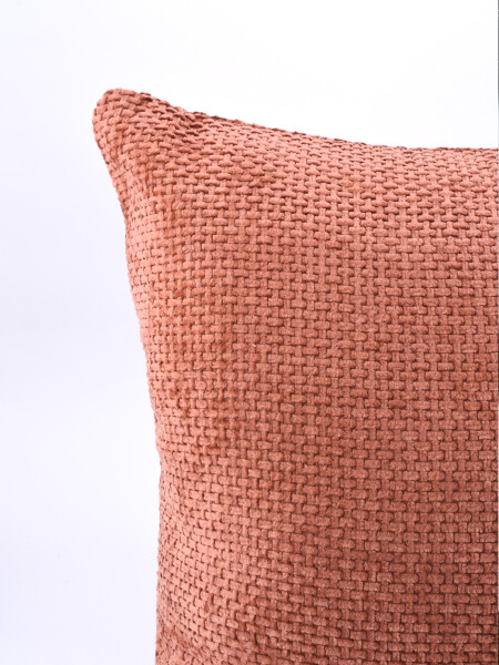 FUNDA ALMOHADON TRENZADO ROSADO