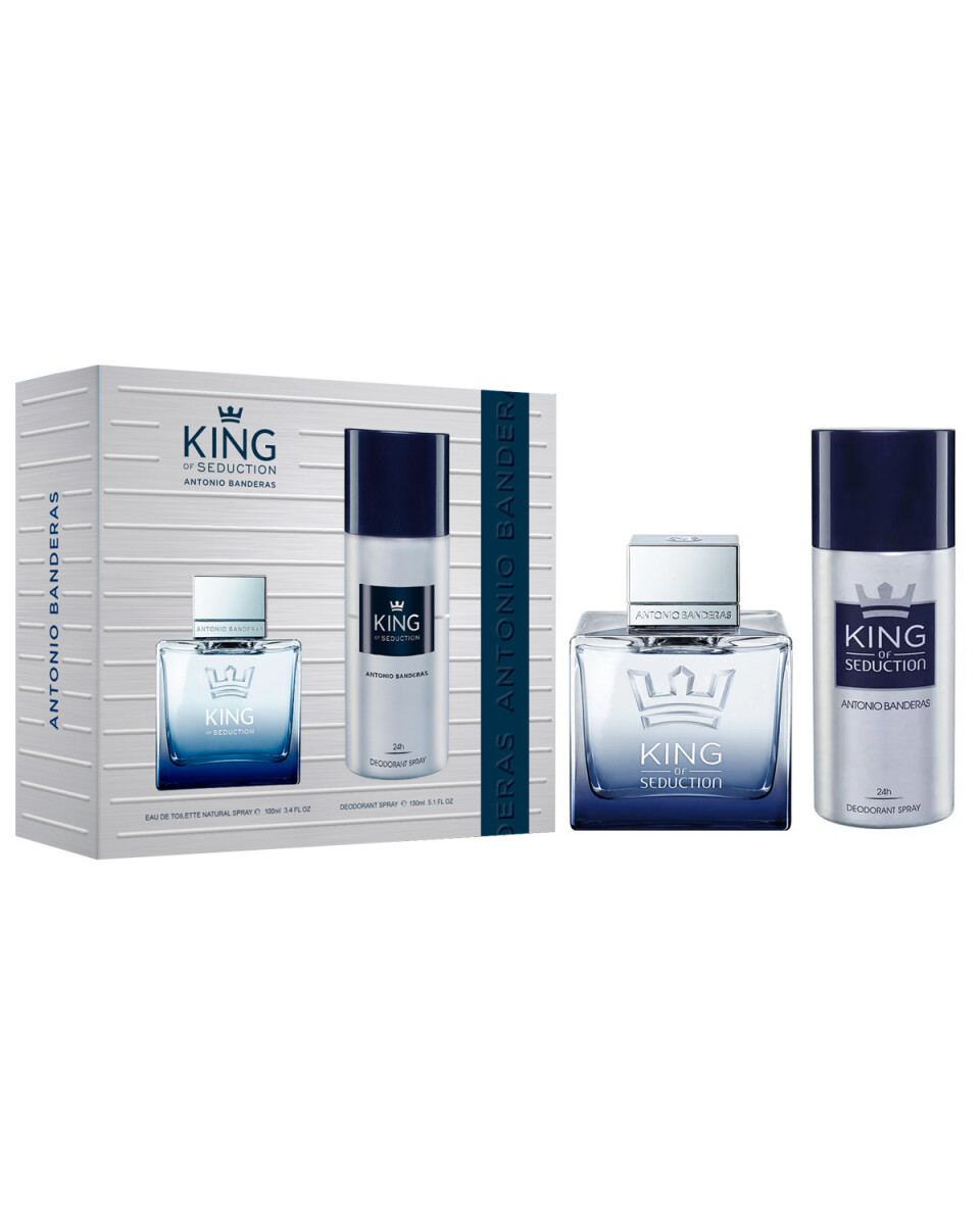Set Perfume Antonio Banderas King of Seduction EDT 100ml + Desodorante Original 