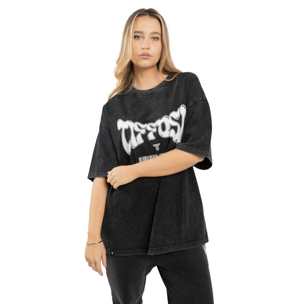 Remera Unisex Tiffosi Graffiti - Negro - Blanco 