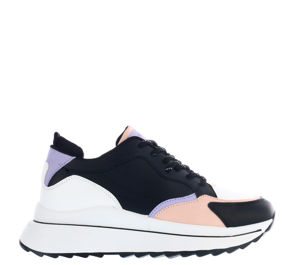 Deportivo DOT con materiales combinados Black