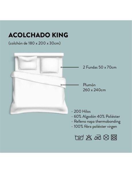 ACOLCHADO KING 200H 240x260CM BISTRE CANNON ACOLCHADO KING 200H 240x260CM BISTRE CANNON